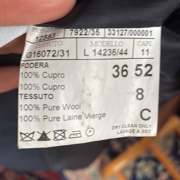 Canali size 36 blue check sports jacket - Picture 6 of 10